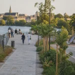 Square du Luxembourg Metz : belvédère sur la Moselle, aire de jeux