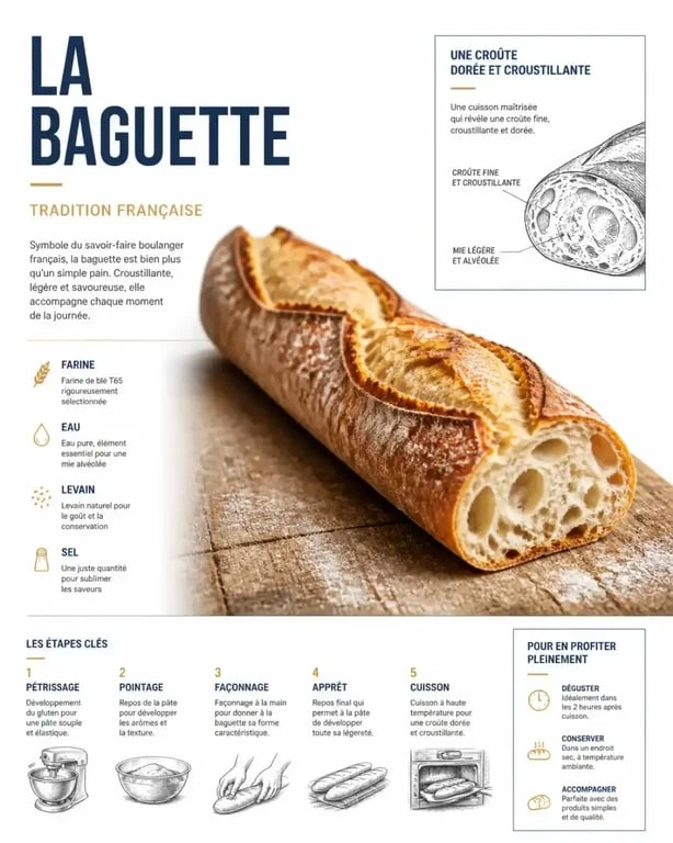 Boulangerie pâtisserie sandwich Maison Pruvost : baguette tradition artisanale