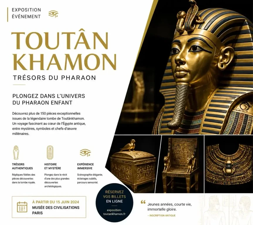 Exposition Toutankhamon au Centre des Congrès de Metz, trésors égyptiens