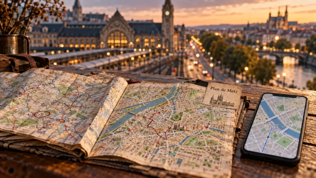 Metz carte : plan de ville pour préparer un trajet