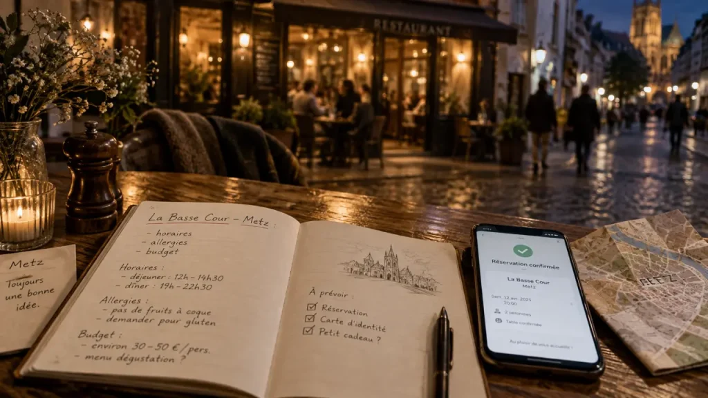 restaurant la basse cour metz : vérifier avant de réserver