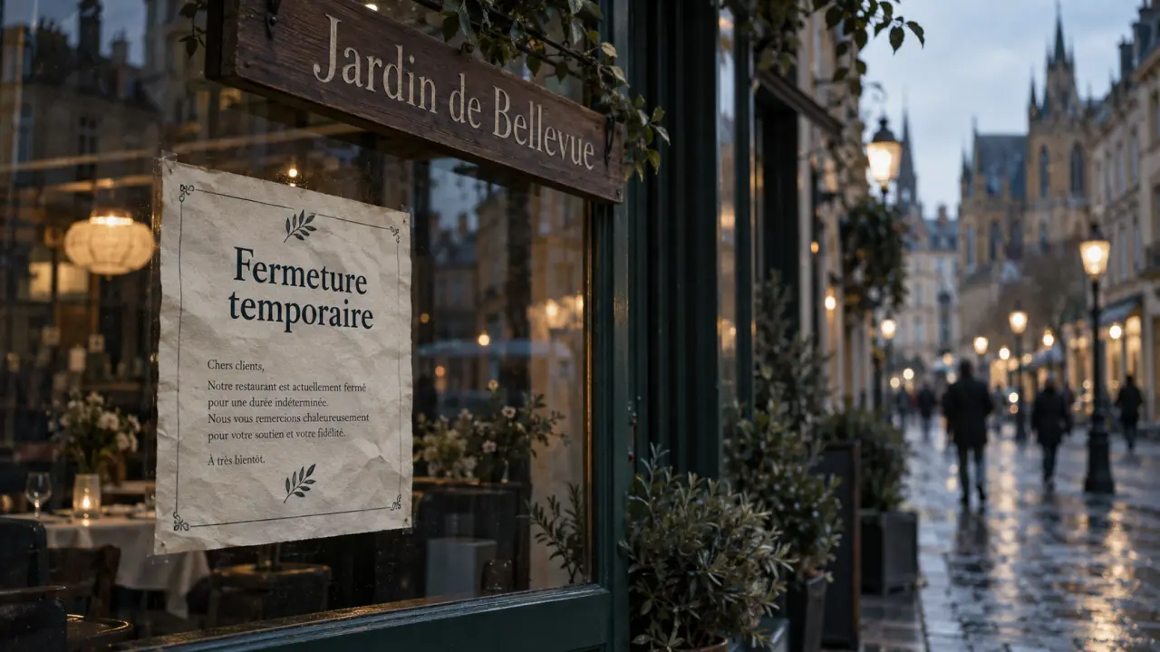 Fermeture temporaire du Jardin de Bellevue, restaurant bellevue metz à Metz