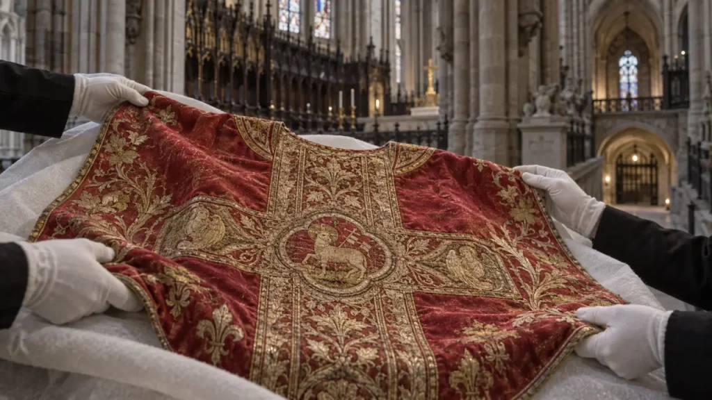 À Metz, la chape dite de Charlemagne sort du trésor de la cathédrale