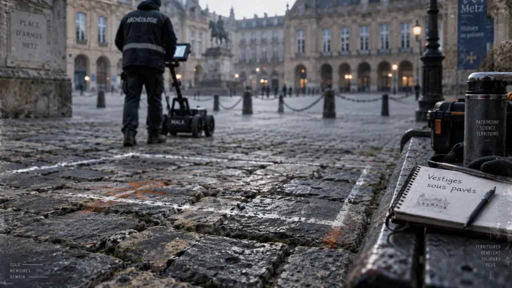 À Metz, les vestiges cachés sous les pavés de la place d’Armes