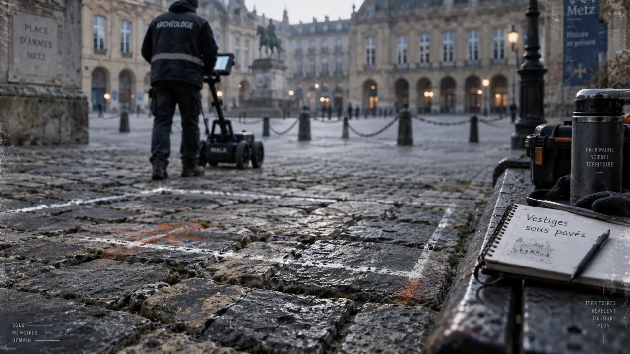 À Metz, les vestiges cachés sous les pavés de la place d’Armes