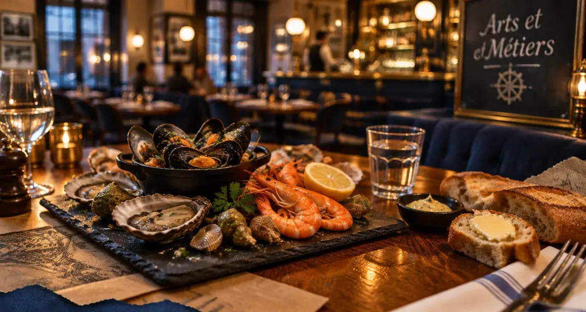 Restaurant arts et métiers Metz : plateau de fruits de mer