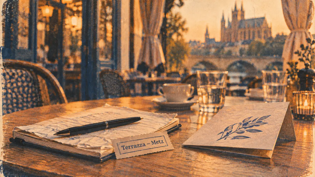 restaurant terrazza metz : carnet et stylo de réservation